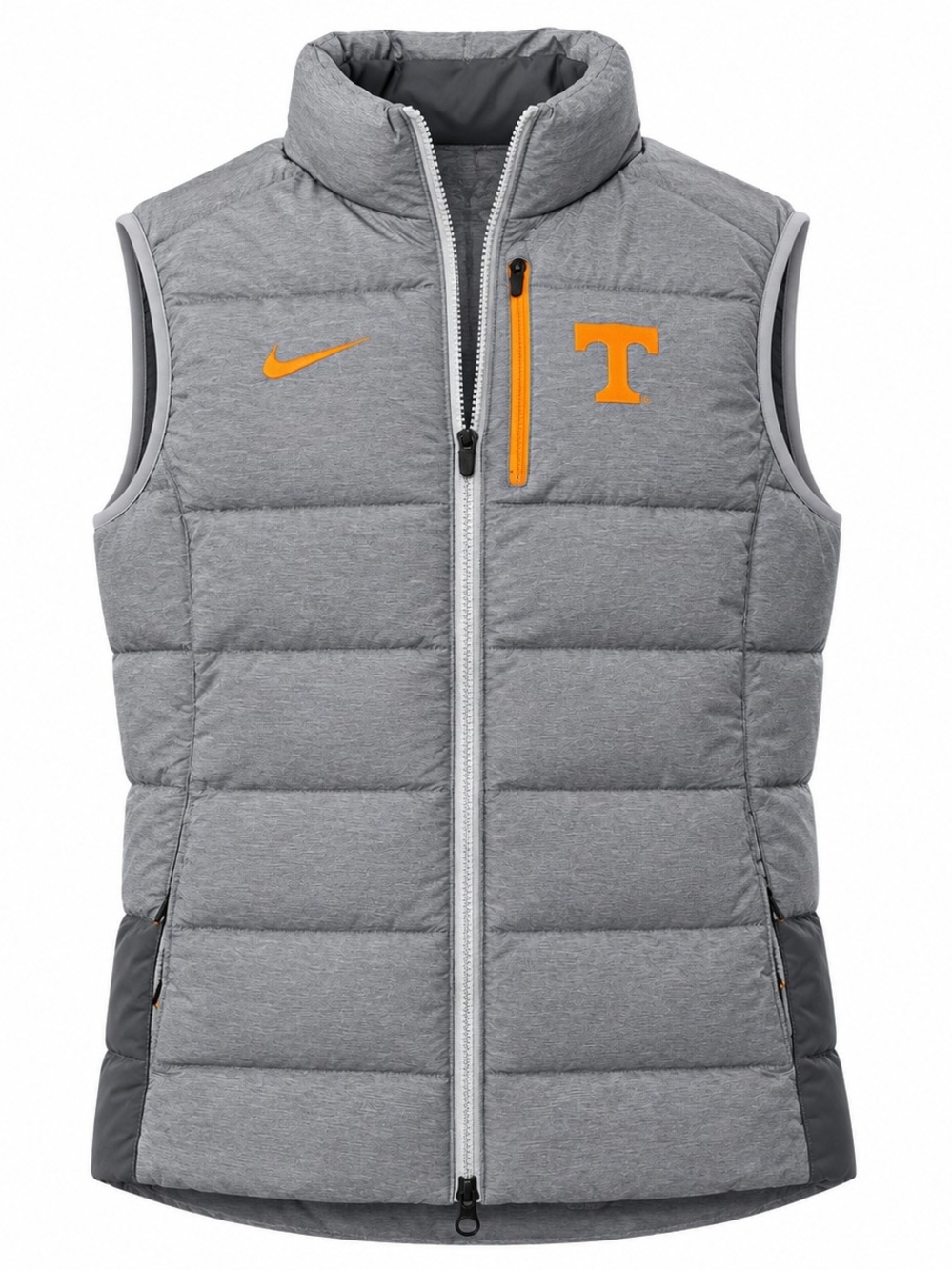 Nike Tennessee Vols Full Zip Puffer Vest Men's Gray Size M